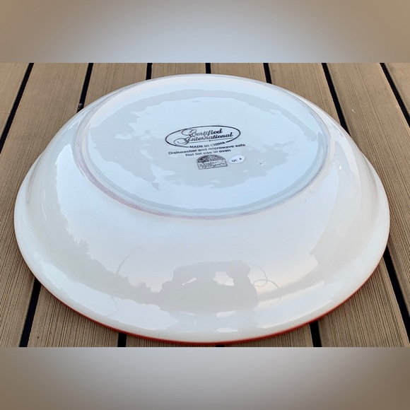 Vtg Retired Certified International Enchanted Santa Individual Pasta Bowl Plate - Picture 5 of 14